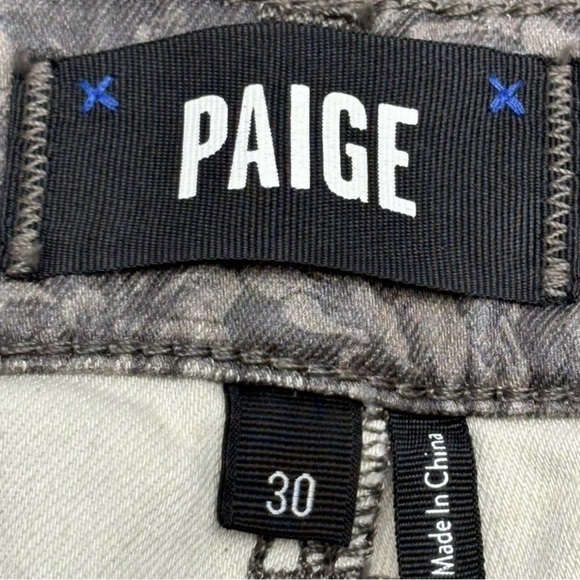 NWT Paige Anthropology Tan/ Cream Floral Hoxton Skinny Hi-Rise Luxe Coated Jeans - Picture 5 of 9